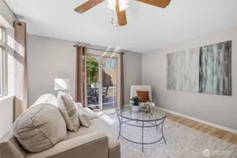 Access to back deck. Entertaining deck was replaced in 2024. Exterior paint is 5 years new.