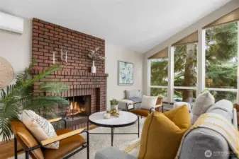 Soaring living room ceilings invite in tons of daylight.