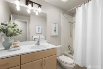 Hall bath on main floor.