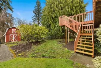 The wildflower garden at center is ready to bloom soon!