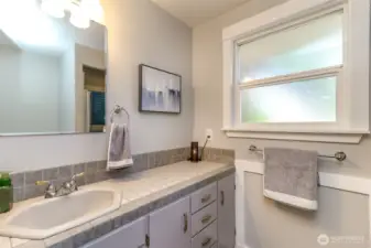 Three quarter bath located on the main floor