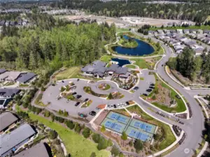 The Lodge includes pickleball courts, indoor pool, art studio, dining and more