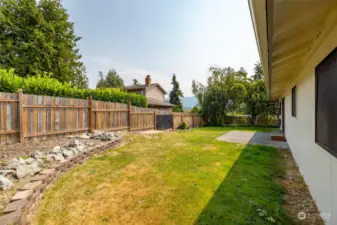 Lovely fenced backyard...