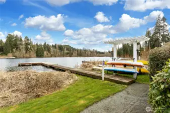 Dock with private community boats for owner's only use.