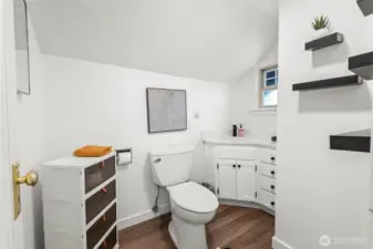 Upstairs half bath