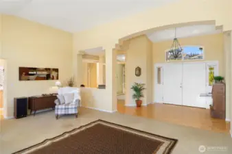 Foyer is very nice hardwood.