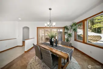 Dining room with access to deck