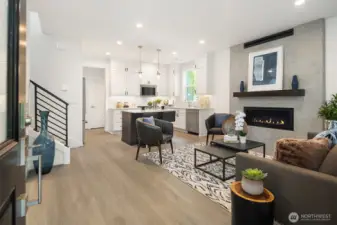 Interior of a furnished Poppy. Finishes and surfaces my differ from subject property.