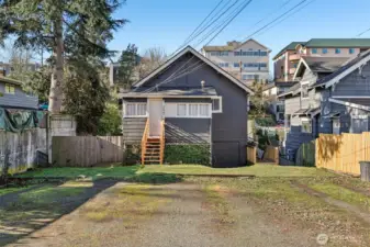 Alley with extra parking