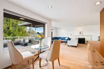 Bright, open dining and living area perfect for gatherings