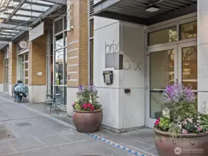 Secured entry conveniently positioned next to the fantastic Espresso Vivace.