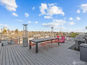 Eastern facing BBQ dinners also fresco, with heaters!