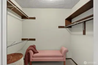 Large walk-in closet in primary suite