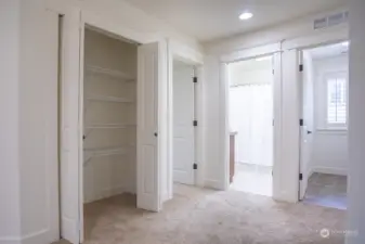 Hallway and storage closet