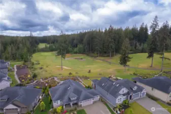 Aerial View from front of home overlooking golf course