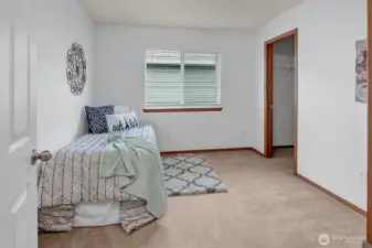 Bedroom #2 with walk-in closet.
