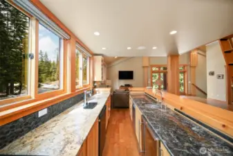 This bar has it all, wine chiller, sink, dishwasher, ice maker and keg cooler w/taps.