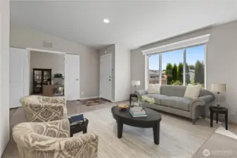 Virtually Staged living room.