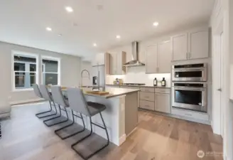 Virtually staged kitchen