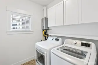 Enjoy doing laundry again! Located just off the kitchen for easy access but still hidden away!