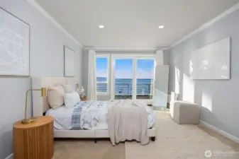 Second bedroom on this level also flowing onto the deck...