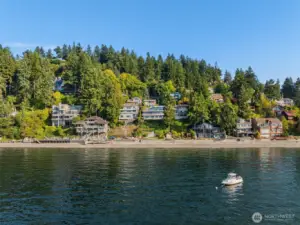The property from the water.