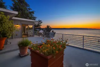 Upper deck at twilight