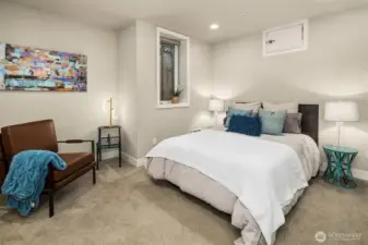 Lower level guest room or guest suite