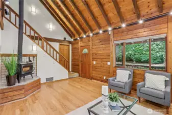 Spacious open-concept living area designed for gatherings and entertaining