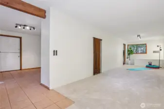Flexible lower-level living space—perfect for fitness, wine collection, or everyday storage.