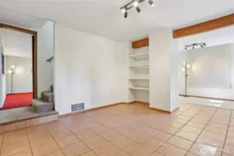 Generous mudroom off the lower entry, perfect for coats, gear, and everyday essentials.