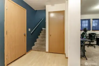 Lower level entry from the garage