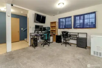 Downstairs family room area. This could have many uses including a potential 4th bedroom