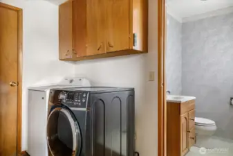 Laundry room and half bath off the laundry room.