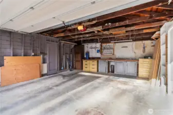 Interior of Garage with Shop Space