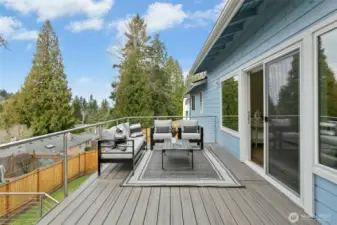 Upper deck with beautiful western territorial views and the most gorgeous sunsets