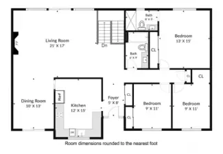 Main floor is superb for entertainment and quiet days at home, alike!