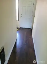 front door/hall to living/dining rm