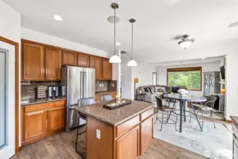 Open-concept design that allows for an easy flow between rooms.