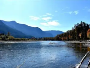 Cowlitz River in Fall.