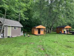 View of Latrine and Old Hickory tiny homes.