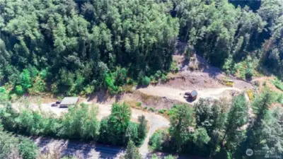 Ariel view of lower levels of both parcels