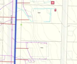 From City’s GIS maps showing the underground utilities w/topo.