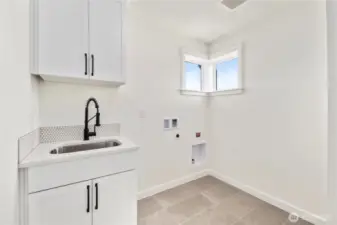 Upper level laundry room