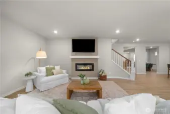 The room is perfectly situated for comfort and relaxation