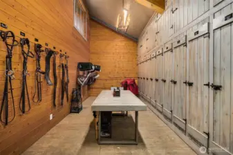 Heated tack room in main barn