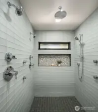 Spacious walk-in Shower