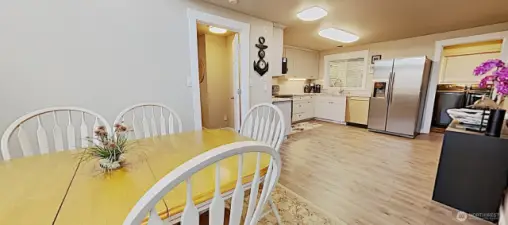 Dining area and kitchen