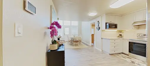 Another view of kitchen from hallway