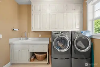 Laundry with Sink and Loads Storage